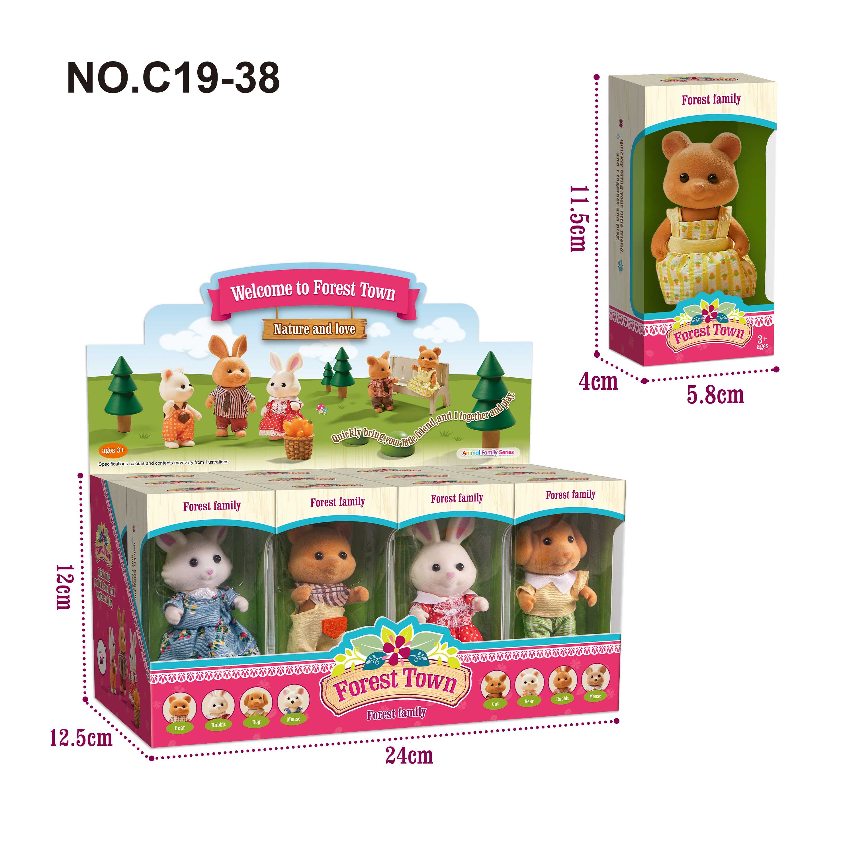 Кукла Little Red Bear (12шт в дисплей-боксе)