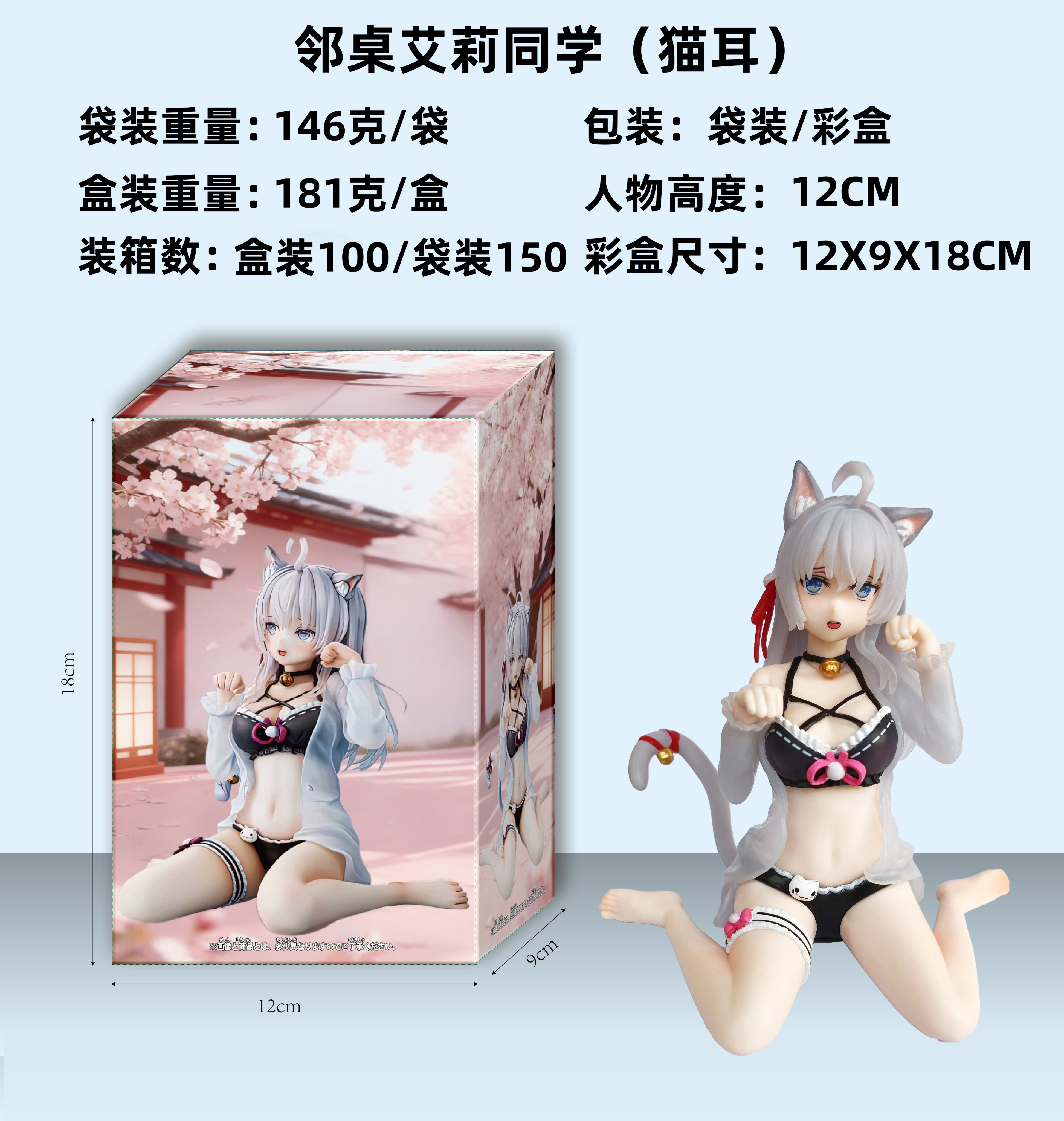 Аниме фигурка Cat Ear Ellie, 16 CNY