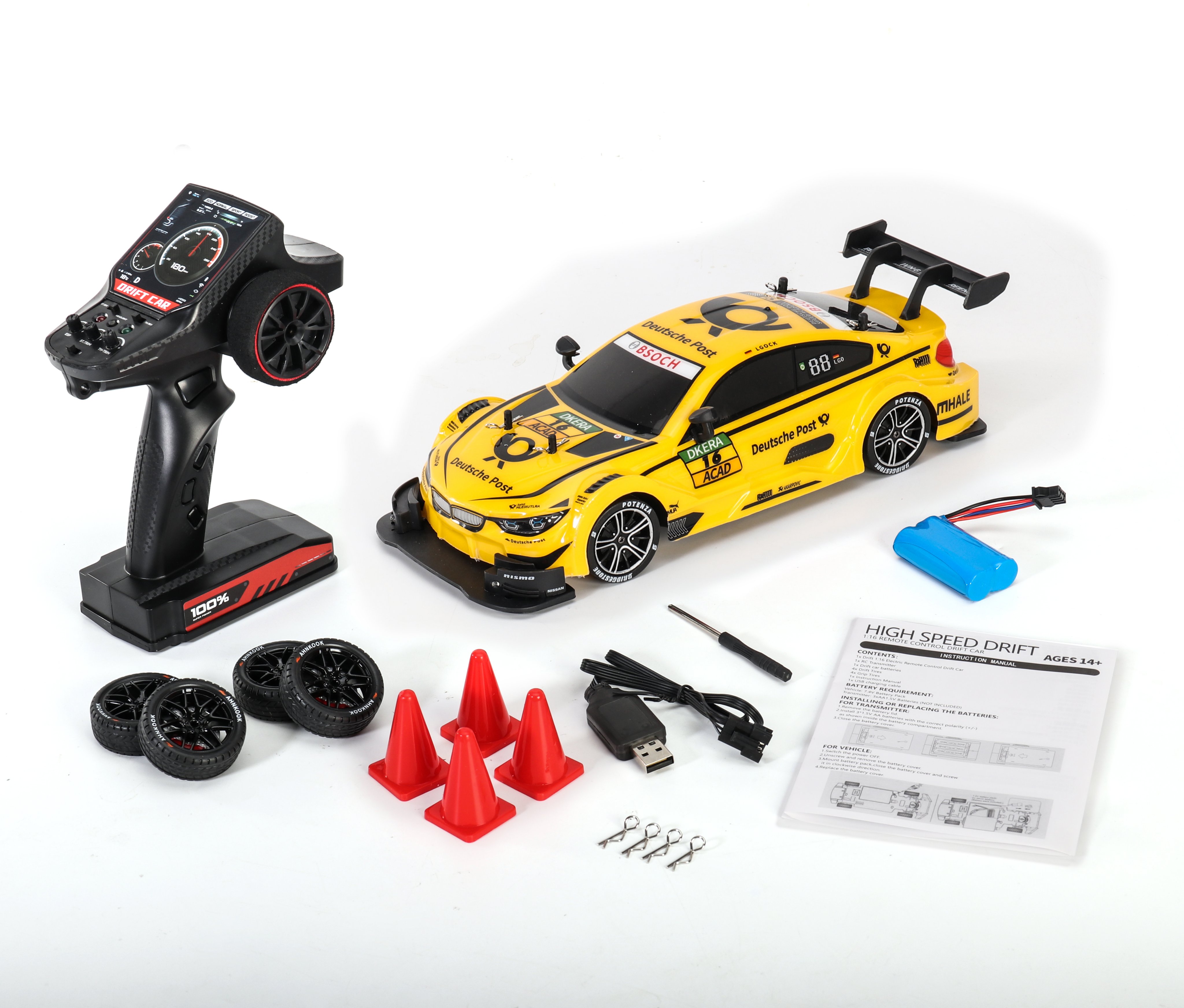 Дрифт-машинка BMW на радиоуправлении, 1:16