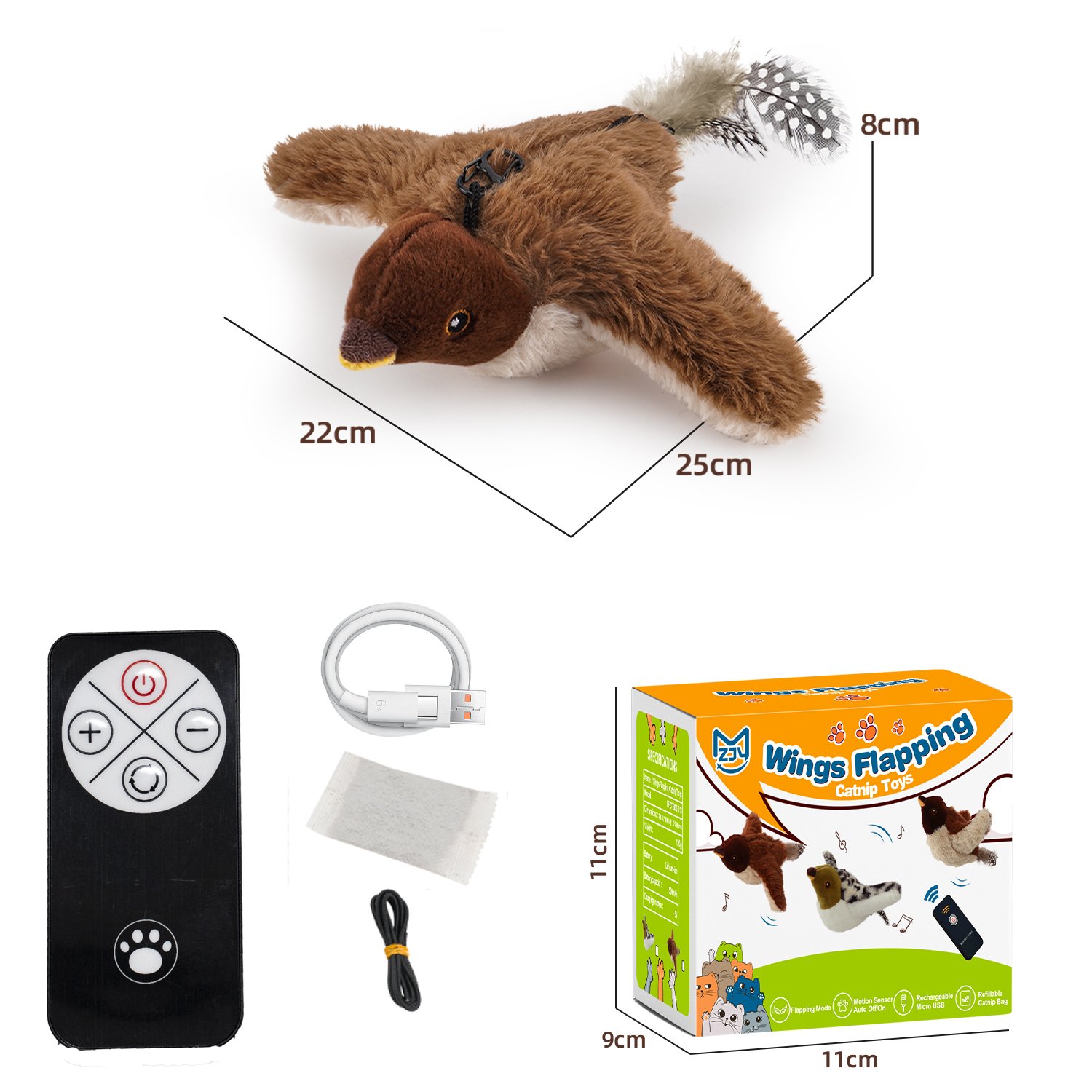 Интерактивная игрушка для кошек "Электронный воробей"
