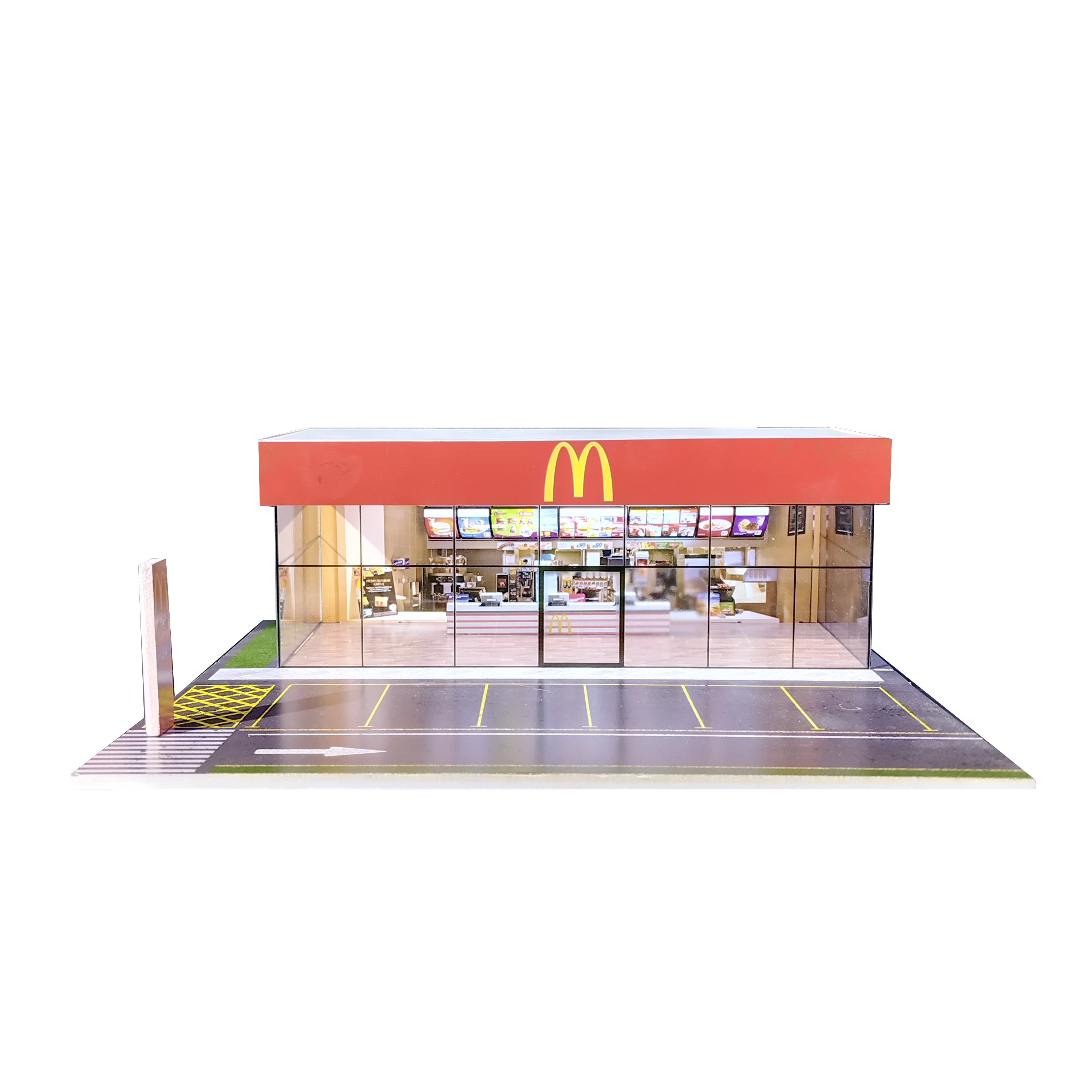 1/64 Модель сцены McDonald's для диорам